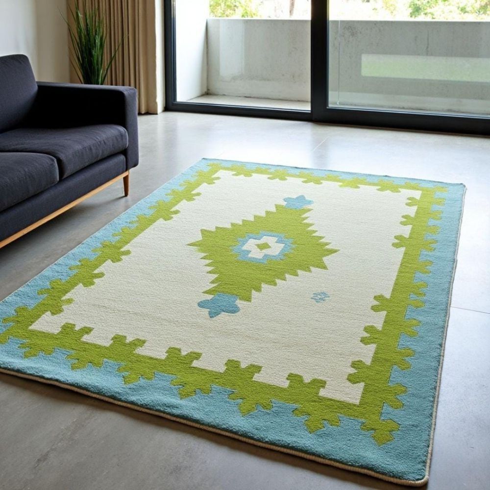 Southwestern Geometric Wool Rug
